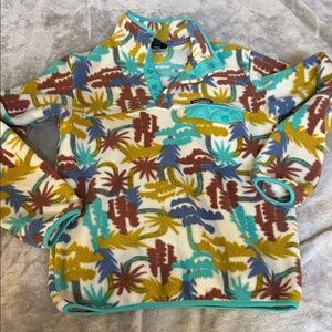 Patagonia synchilla fleece pullover in tree connection teal